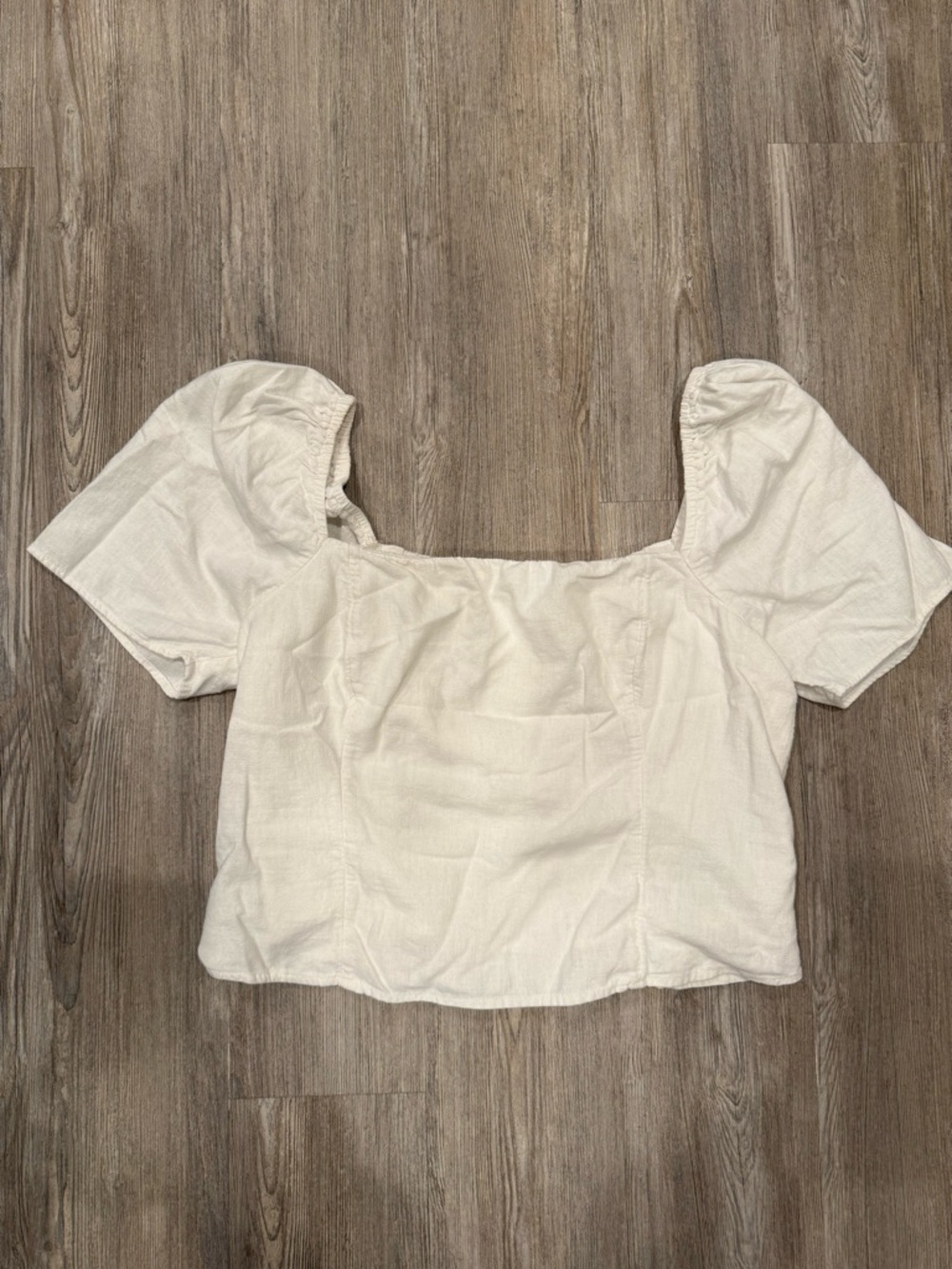 Abercrombie & Fitch Square Neck Puff Sleeve Women’s Top